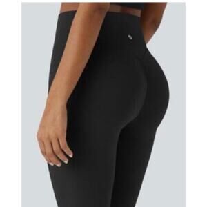NWT Halara 7/8 Black Leggings SoCinched High Waist Scrunch Butt Athletic